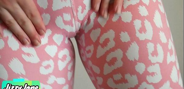  Cumming In My Panties and Yoga Pants After Rubbing My Smooth Pussy